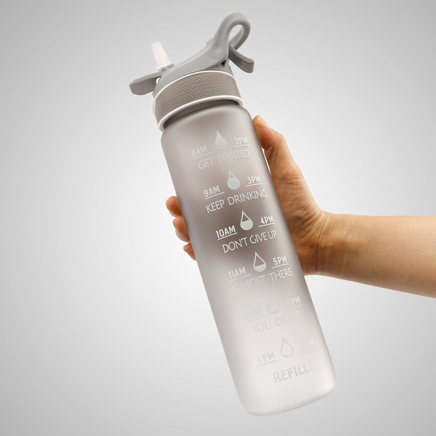 Vattenflaska med svalkande spray (1L)