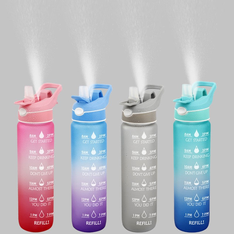 Vattenflaska med svalkande spray (1L)